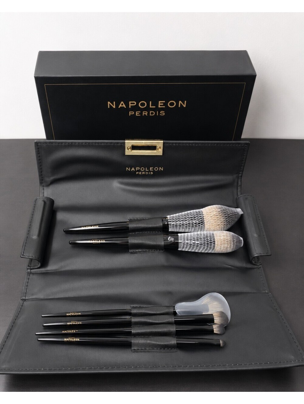 Napoleon Perdis Genius Facial Luxury Brush Set 6pc Clutch Case Sealed